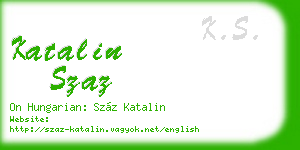 katalin szaz business card